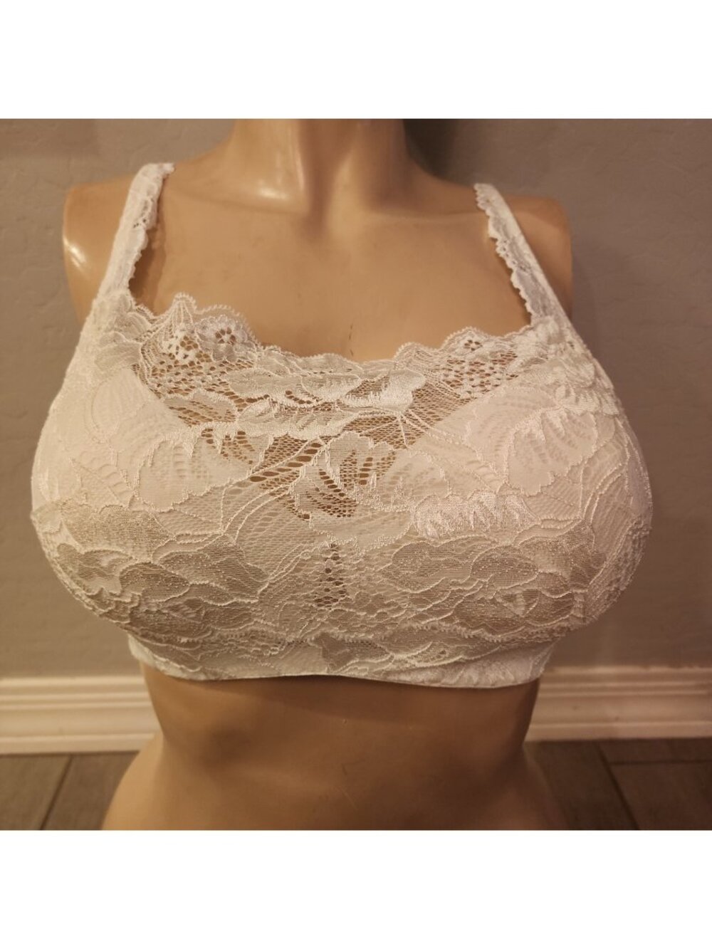 Soma Cami Lace Bra 34DD Ivory Underwire Lined
